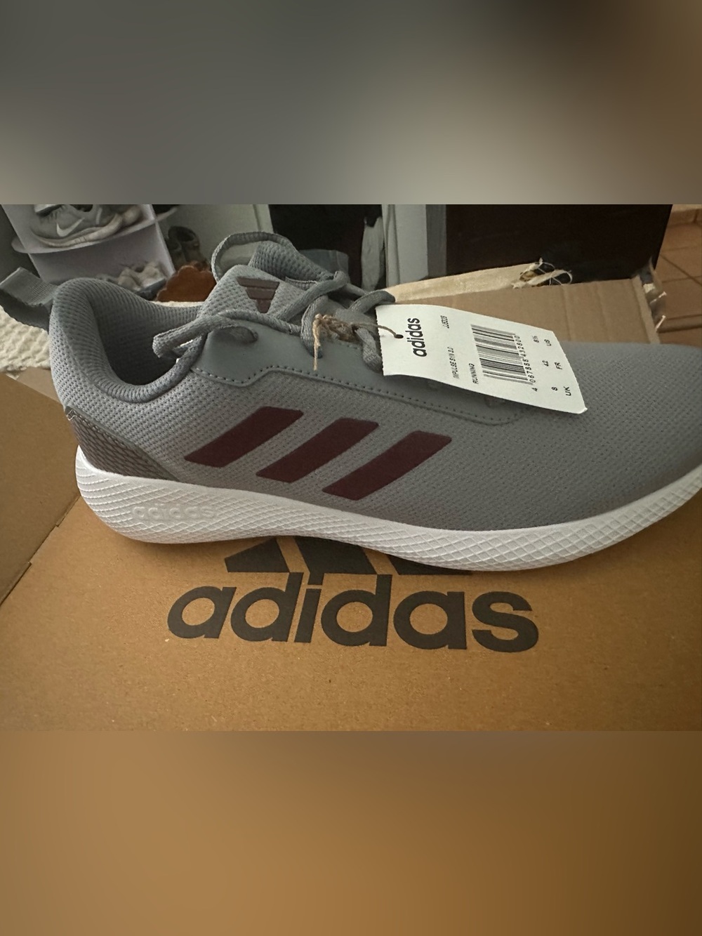adidas Impulse SYN 3.0 Grey with Maroon Accents